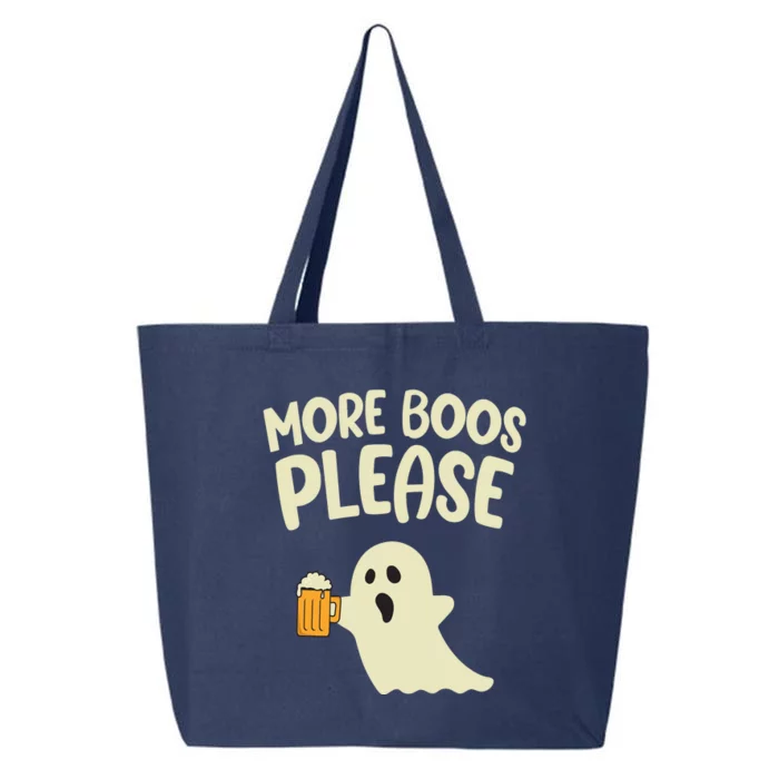 More Boos Please Cute Funny Halloween Ghost Party 25L Jumbo Tote