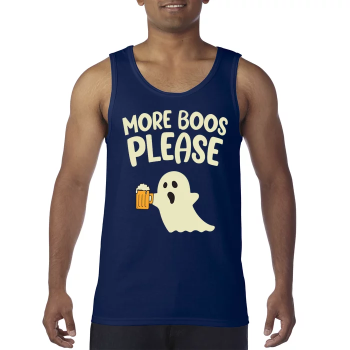 More Boos Please Cute Funny Halloween Ghost Party Tank Top