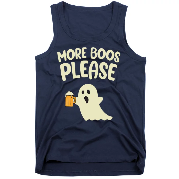 More Boos Please Cute Funny Halloween Ghost Party Tank Top