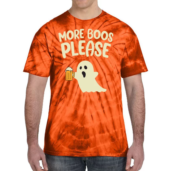 More Boos Please Cute Funny Halloween Ghost Party Tie-Dye T-Shirt