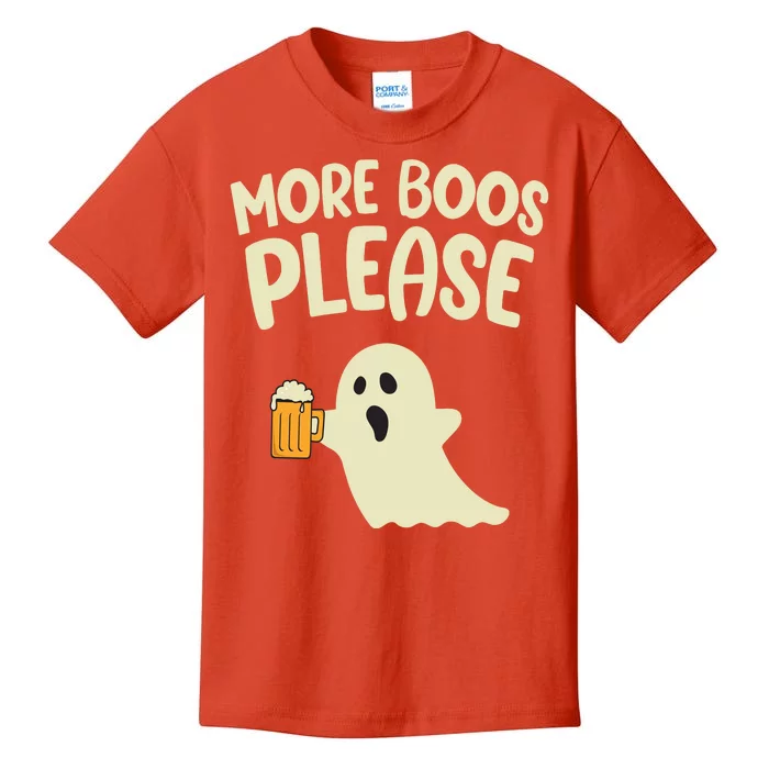 More Boos Please Cute Funny Halloween Ghost Party Kids T-Shirt