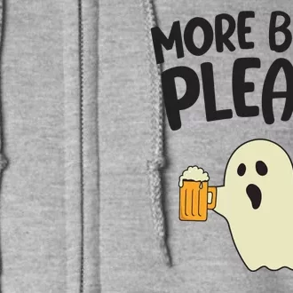 More Boos Please Cute Funny Halloween Ghost Party Full Zip Hoodie