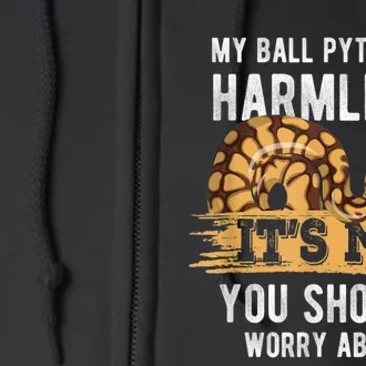 My Ball Python Is Harmless Tee | Snake Lover Full Zip Hoodie