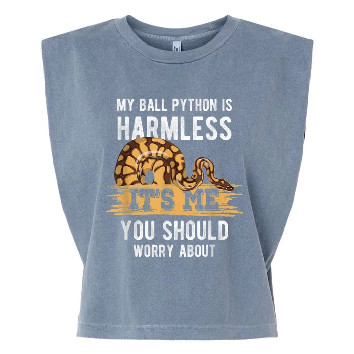 My Ball Python Is Harmless Tee | Snake Lover Garment-Dyed Women's Muscle Tee