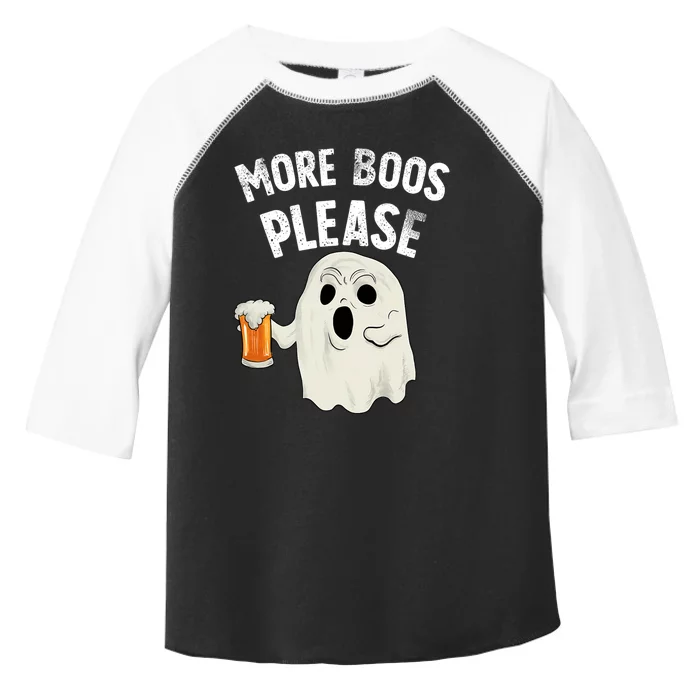 More Boos Please Ghost Beer Retro Halloween Drinking Toddler Fine Jersey T-Shirt