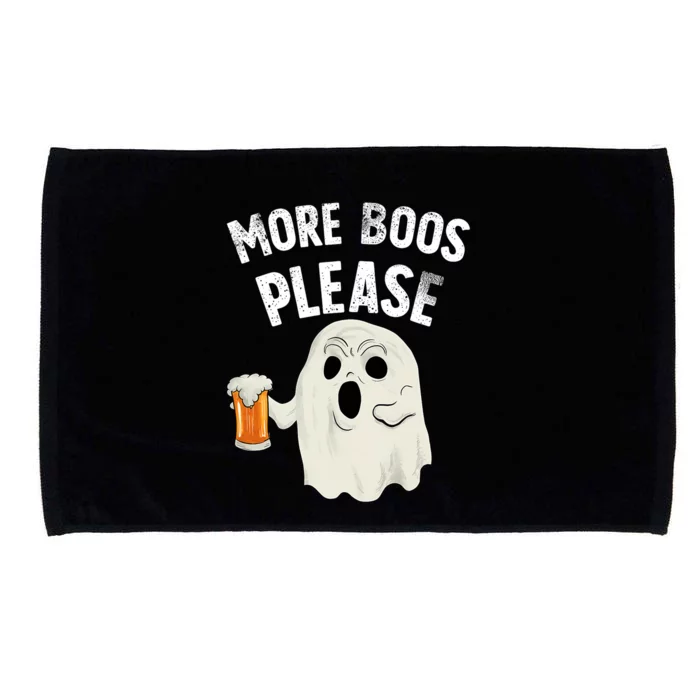 More Boos Please Ghost Beer Retro Halloween Drinking Microfiber Hand Towel