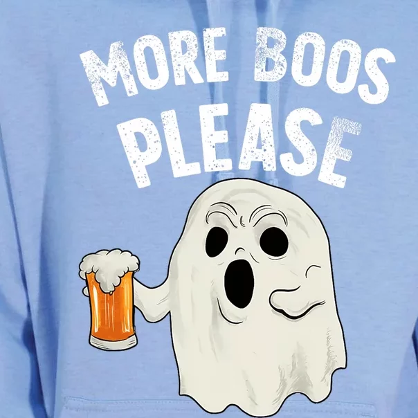 More Boos Please Ghost Beer Retro Halloween Drinking Unisex Surf Hoodie