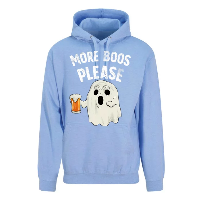 More Boos Please Ghost Beer Retro Halloween Drinking Unisex Surf Hoodie