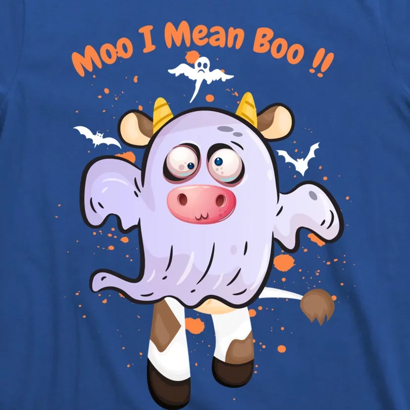 Mean Boo Pumpkin Halloween Ghost Cow Moo Cute Gift T-Shirt