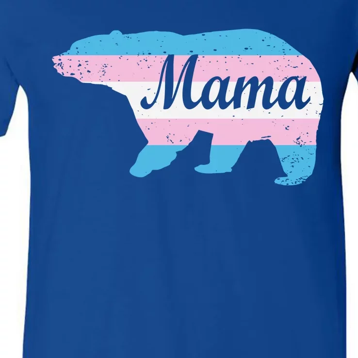 Mama Bear Pride Flag V-Neck T-Shirt