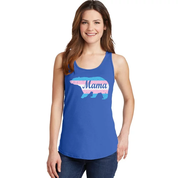 Mama Bear Pride Flag Ladies Essential Tank