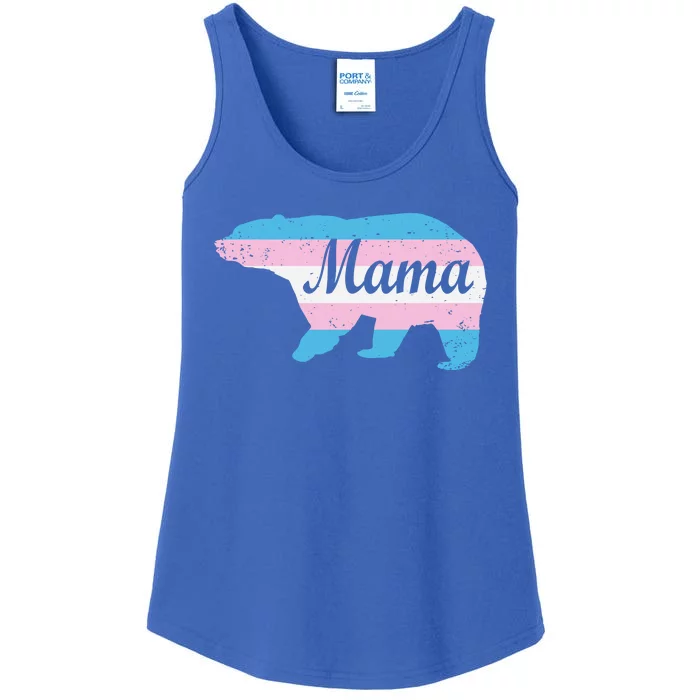 Mama Bear Pride Flag Ladies Essential Tank