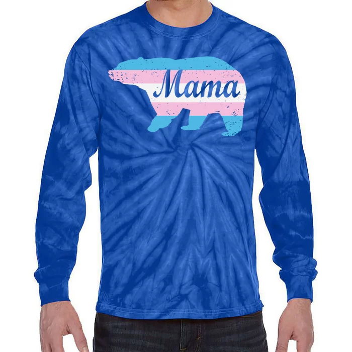 Mama Bear Pride Flag Tie-Dye Long Sleeve Shirt