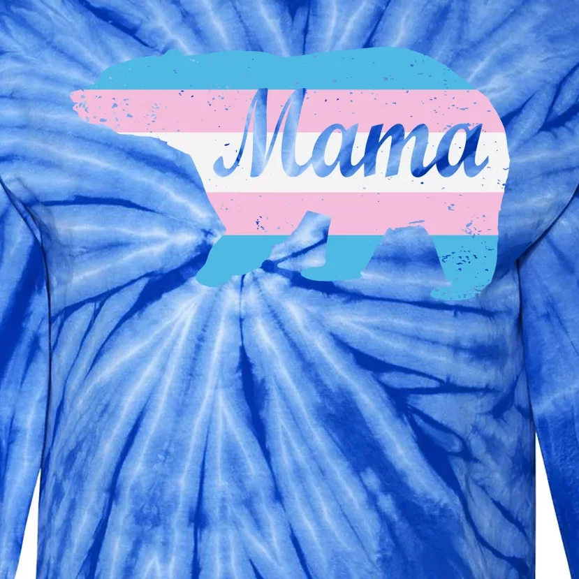 Mama Bear Pride Flag Tie-Dye Long Sleeve Shirt