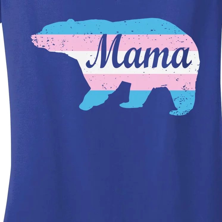 Mama Bear Pride Flag Women's V-Neck T-Shirt