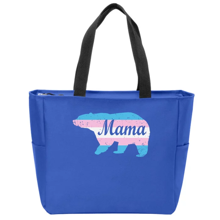 Mama Bear Pride Flag Zip Tote Bag