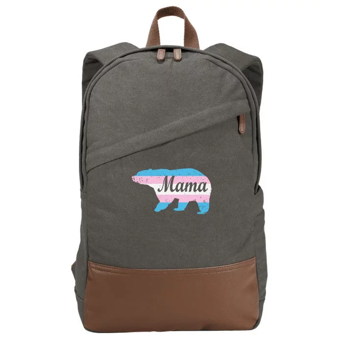 Mama Bear Pride Flag Cotton Canvas Backpack