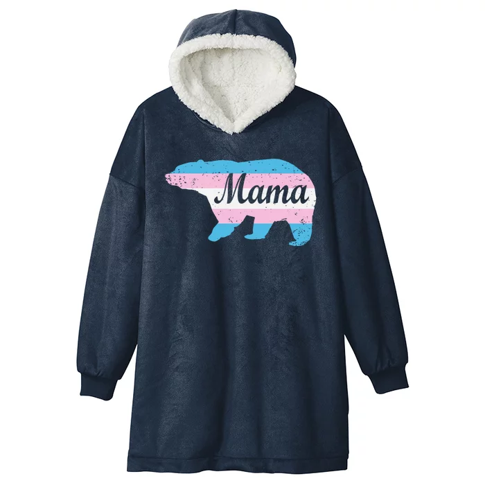 Mama Bear Pride Flag Hooded Wearable Blanket