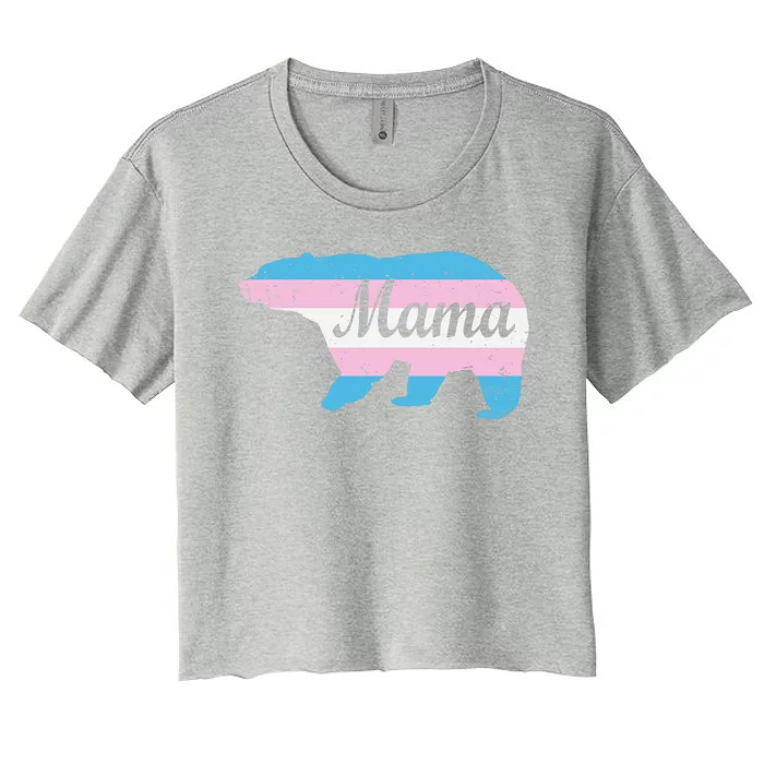 Mama Bear Pride Flag Women's Crop Top Tee