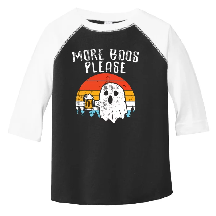 More Boos Please Ghost Beer Retro Halloween Drinking Toddler Fine Jersey T-Shirt