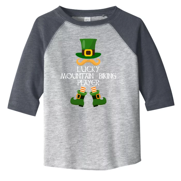 Mountain Biking Player Leprechaun Family St Patricks Day Cute Gift Toddler Fine Jersey T-Shirt