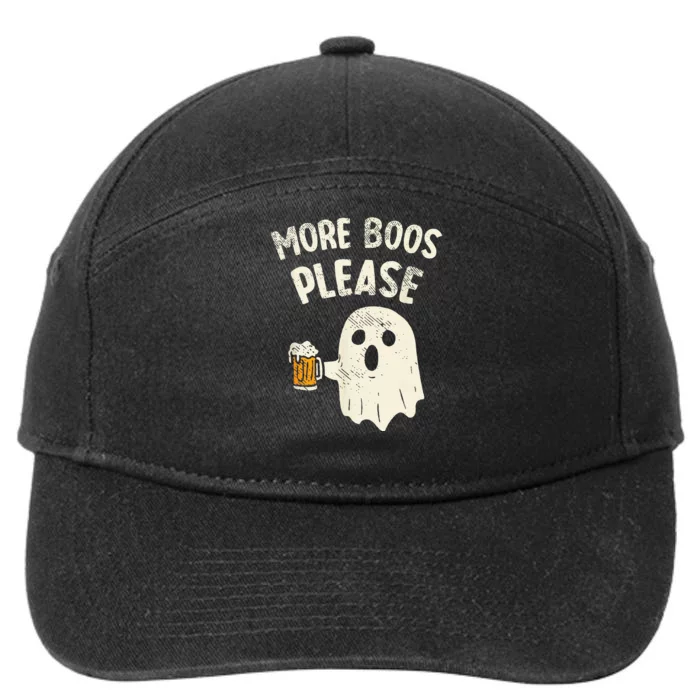 More Boos Please Ghost Beer Halloween Costume 7-Panel Snapback Hat