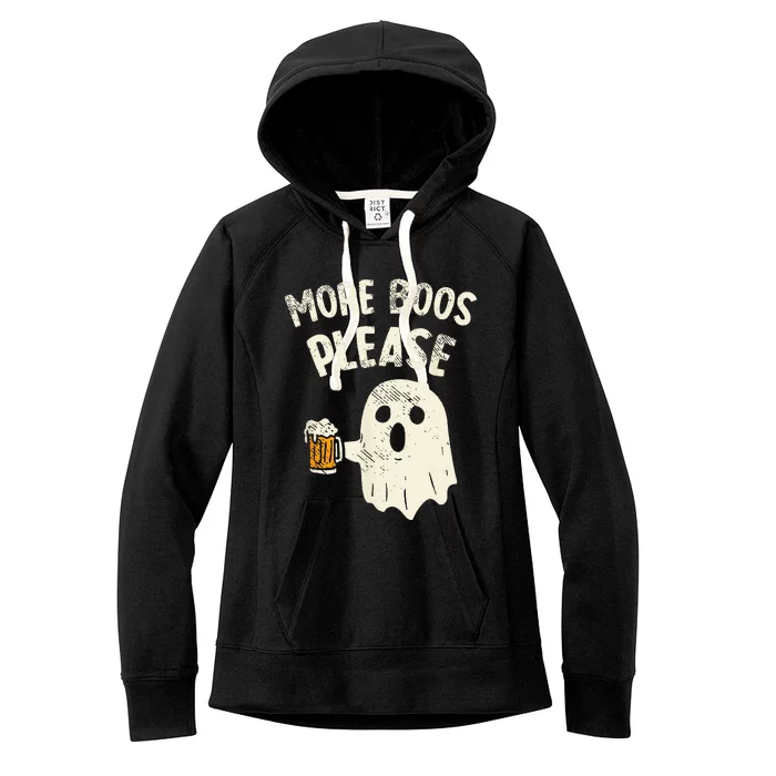 More Boos Please Ghost Beer Halloween Costume Women's Fleece Hoodie