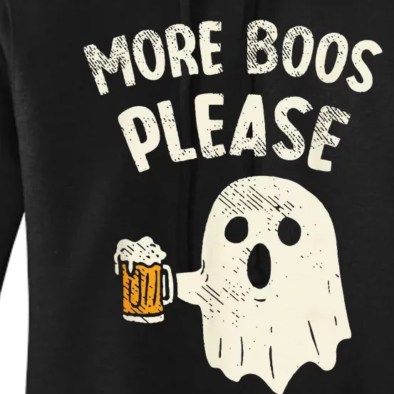 More Boos Please Ghost Beer Halloween Costume Women's Pullover Hoodie