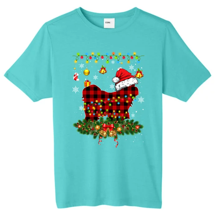 Matching Buffalo Plaid Shih Tzu Dog Christmas Pajama Gift ChromaSoft Performance T-Shirt