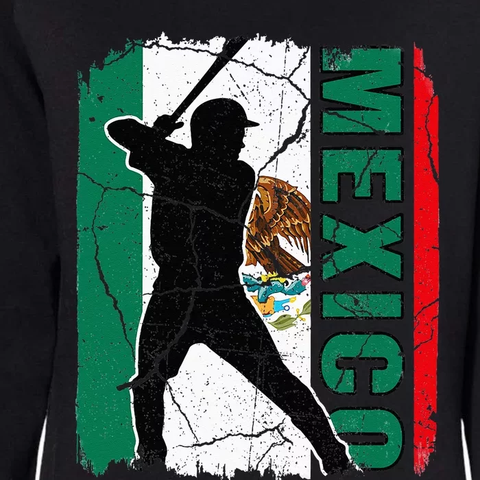 Mexican Baseball Player Mexico Flag Baseball Fans Womens California Wash Sweatshirt