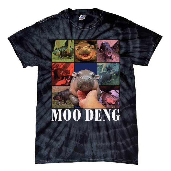 Moodeng Baby Pygmy Hippo Cute Zoo For Family Tie-Dye T-Shirt