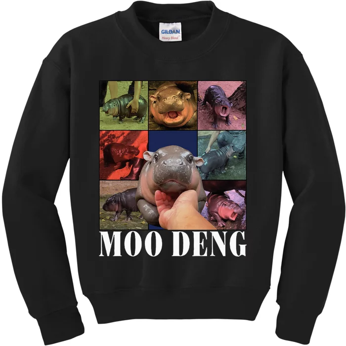 Moodeng Baby Pygmy Hippo Cute Zoo For Family Kids Sweatshirt