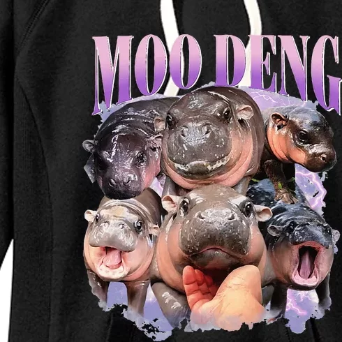 Moodeng Baby Pygmy Hippo Zoo For Family Women's Fleece Hoodie