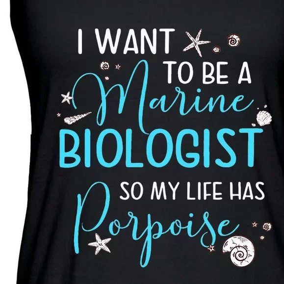 Marine Biologist Porpoise Marine Life Lover Gift Outfit Ladies Essential Flowy Tank