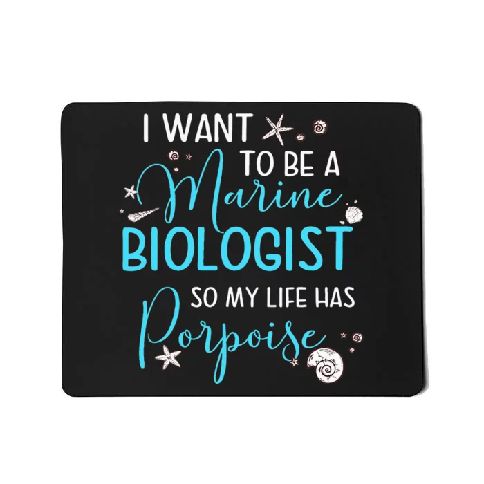 Marine Biologist Porpoise Marine Life Lover Gift Outfit Mousepad