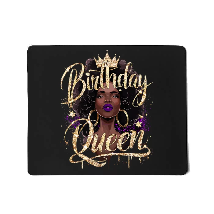 Melanin Birthday Queen African American Mousepad