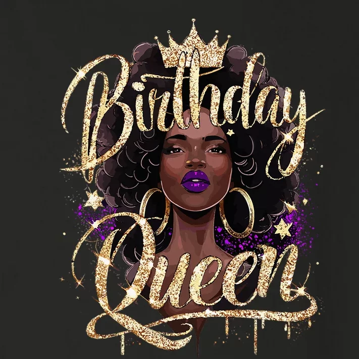 Melanin Birthday Queen African American Toddler Long Sleeve Shirt