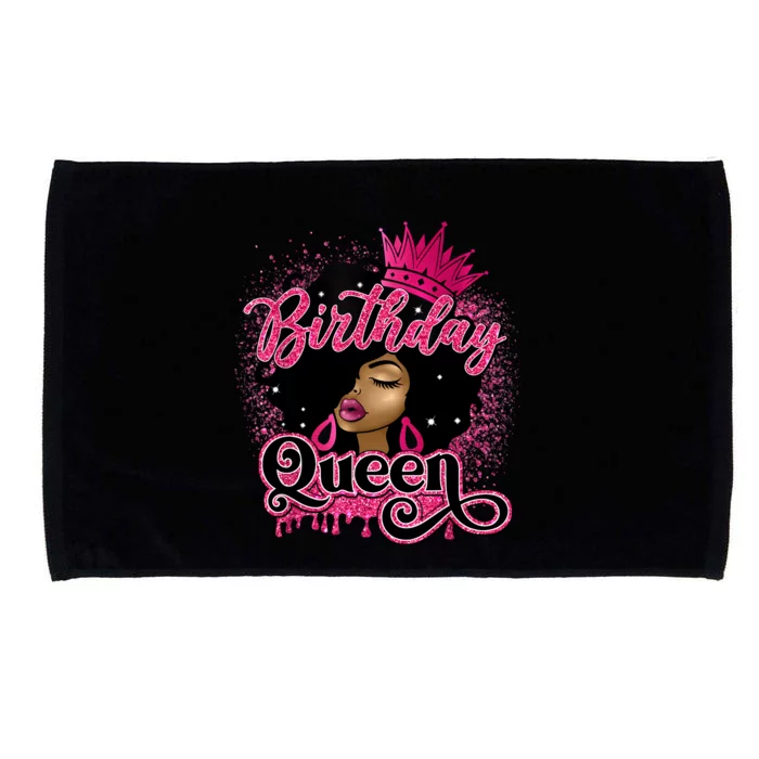 Melanin Birthday Queen African American Afro Girl Women Microfiber Hand Towel