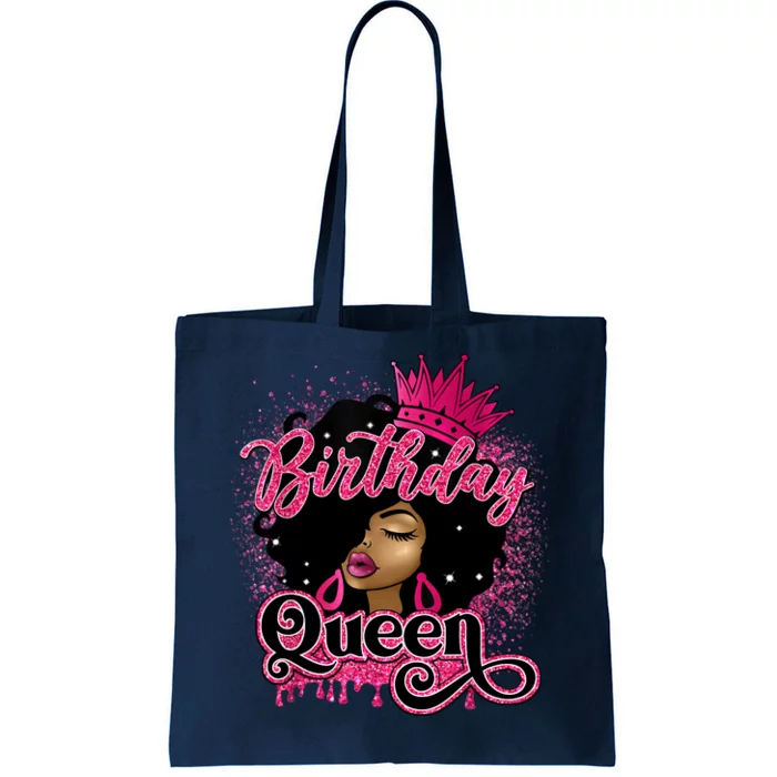 Melanin Birthday Queen African American Afro Girl Women Tote Bag