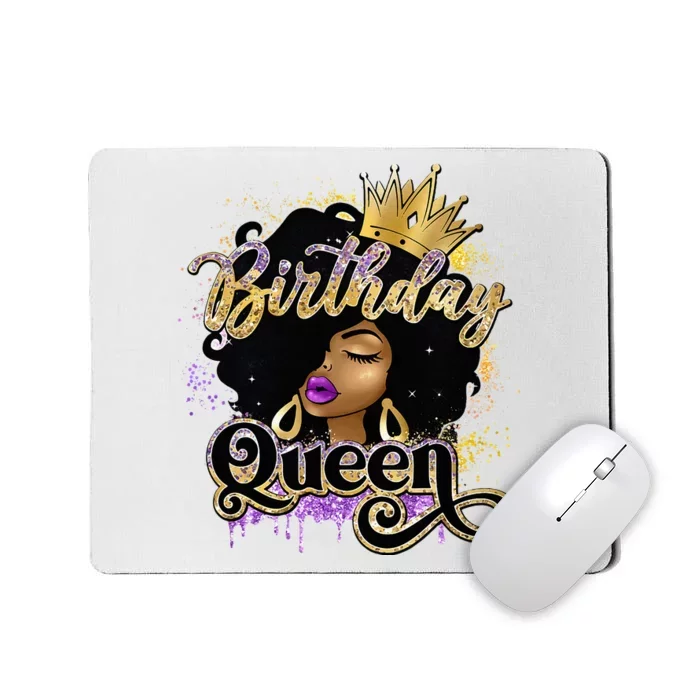 Melanin Birthday Queen African American Afro Mousepad