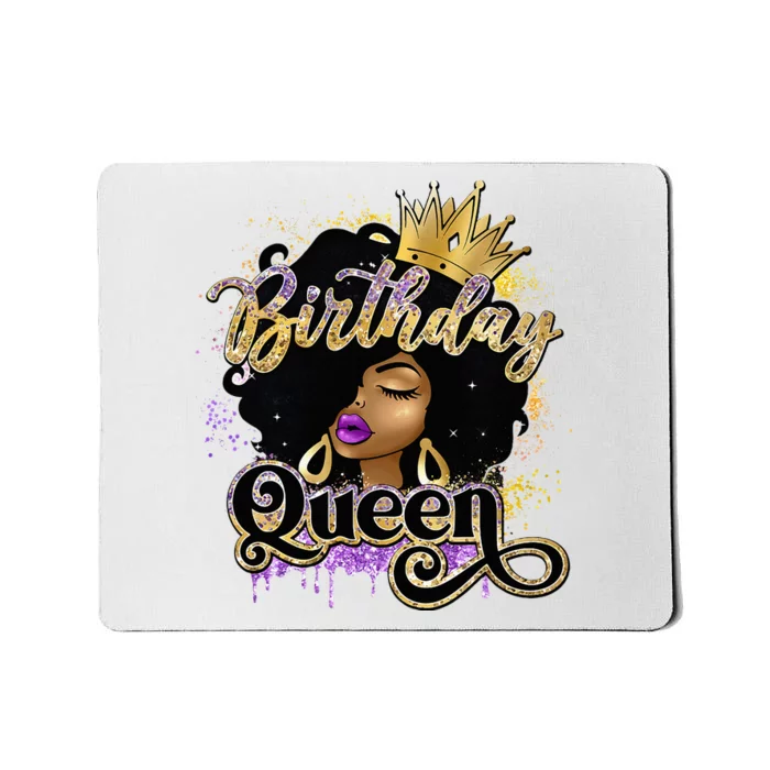 Melanin Birthday Queen African American Afro Mousepad