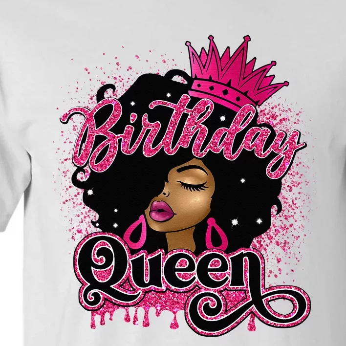 Melanin Birthday Queen African American Afro Tall T-Shirt