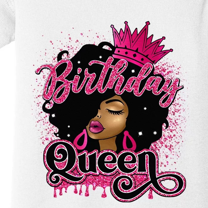 Melanin Birthday Queen African American Afro Baby Bodysuit