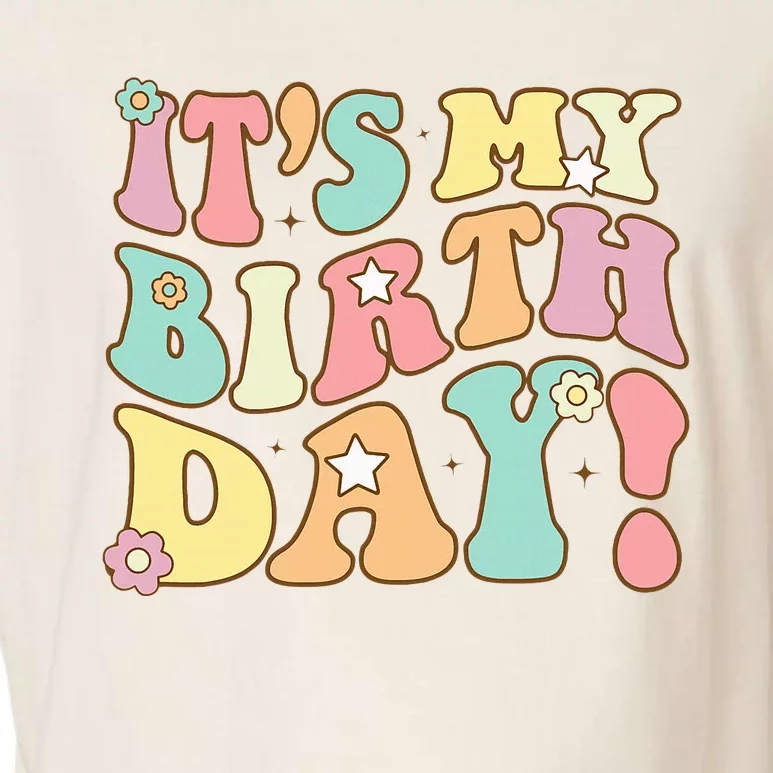 My Birthday Retro Groovy Birthday Garment-Dyed Women's Muscle Tee