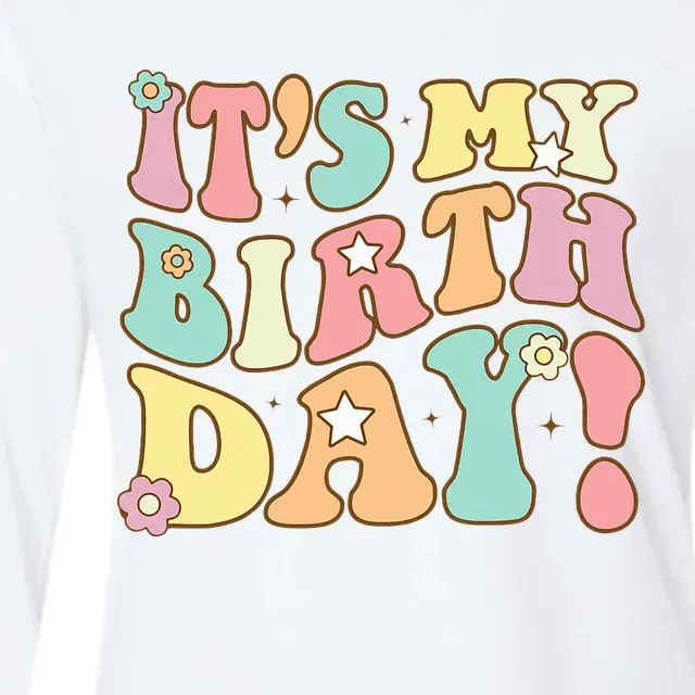 My Birthday Retro Groovy Birthday Womens Cotton Relaxed Long Sleeve T-Shirt