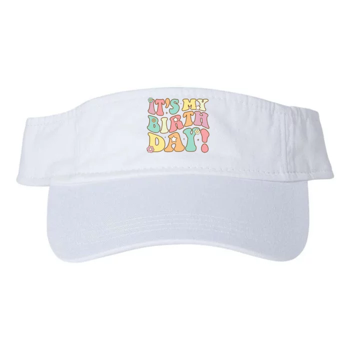 My Birthday Retro Groovy Birthday Valucap Bio-Washed Visor