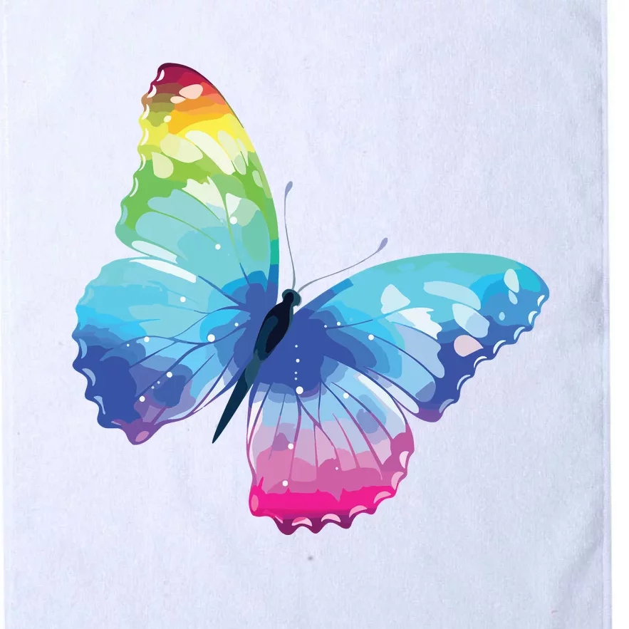 Monarch Butterfly Rainbow Cute Pastel Festival Rave Colorful Platinum Collection Golf Towel