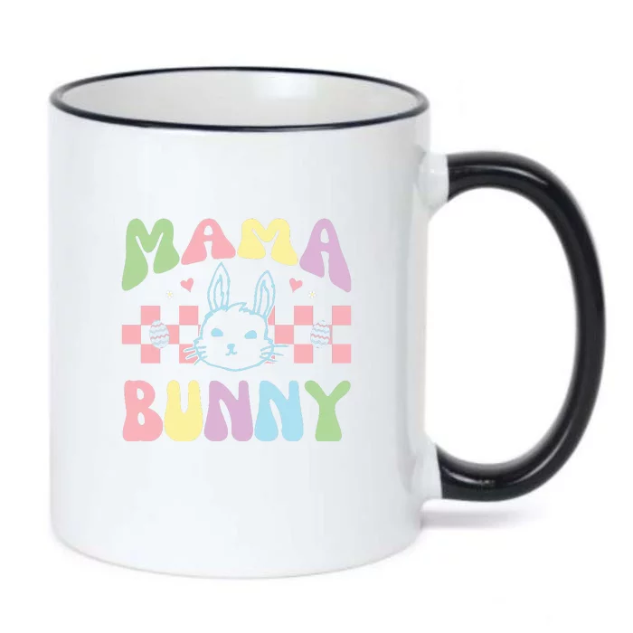 Mama Bunny Retro Easter Mother's Day Easter Day Black Color Changing Mug