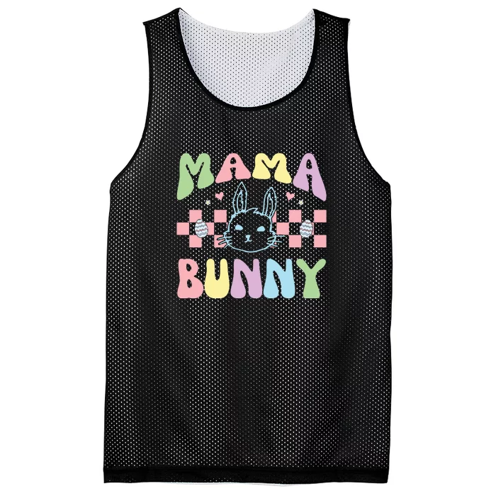 Mama Bunny Retro Easter Mother's Day Easter Day Mesh Reversible Basketball Jersey Tank