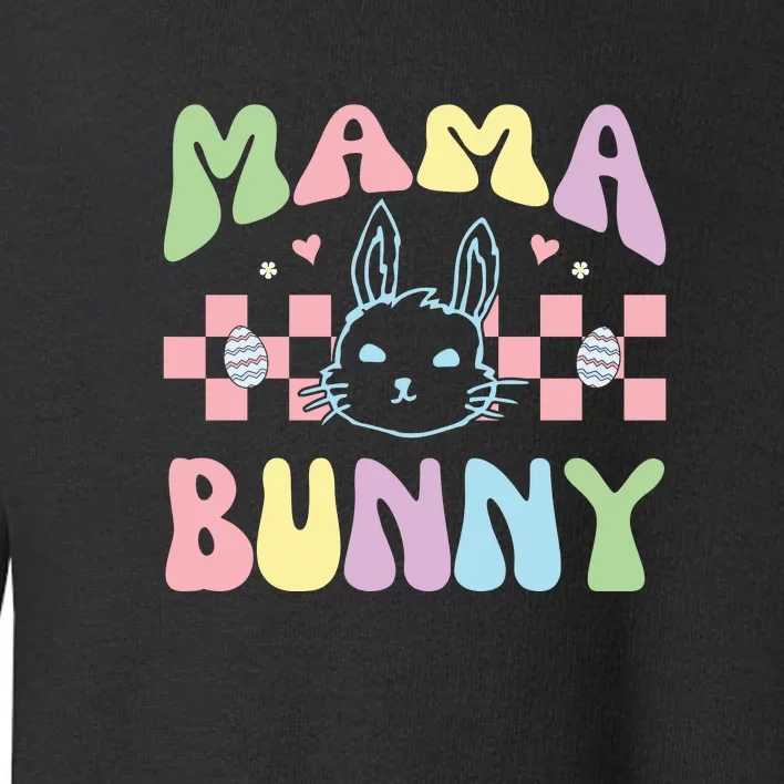 Mama Bunny Retro Easter Mother's Day Easter Day Toddler Sweatshirt